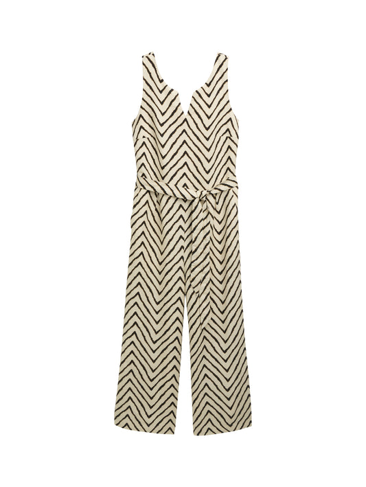 overall linen with slit detail - 1046422