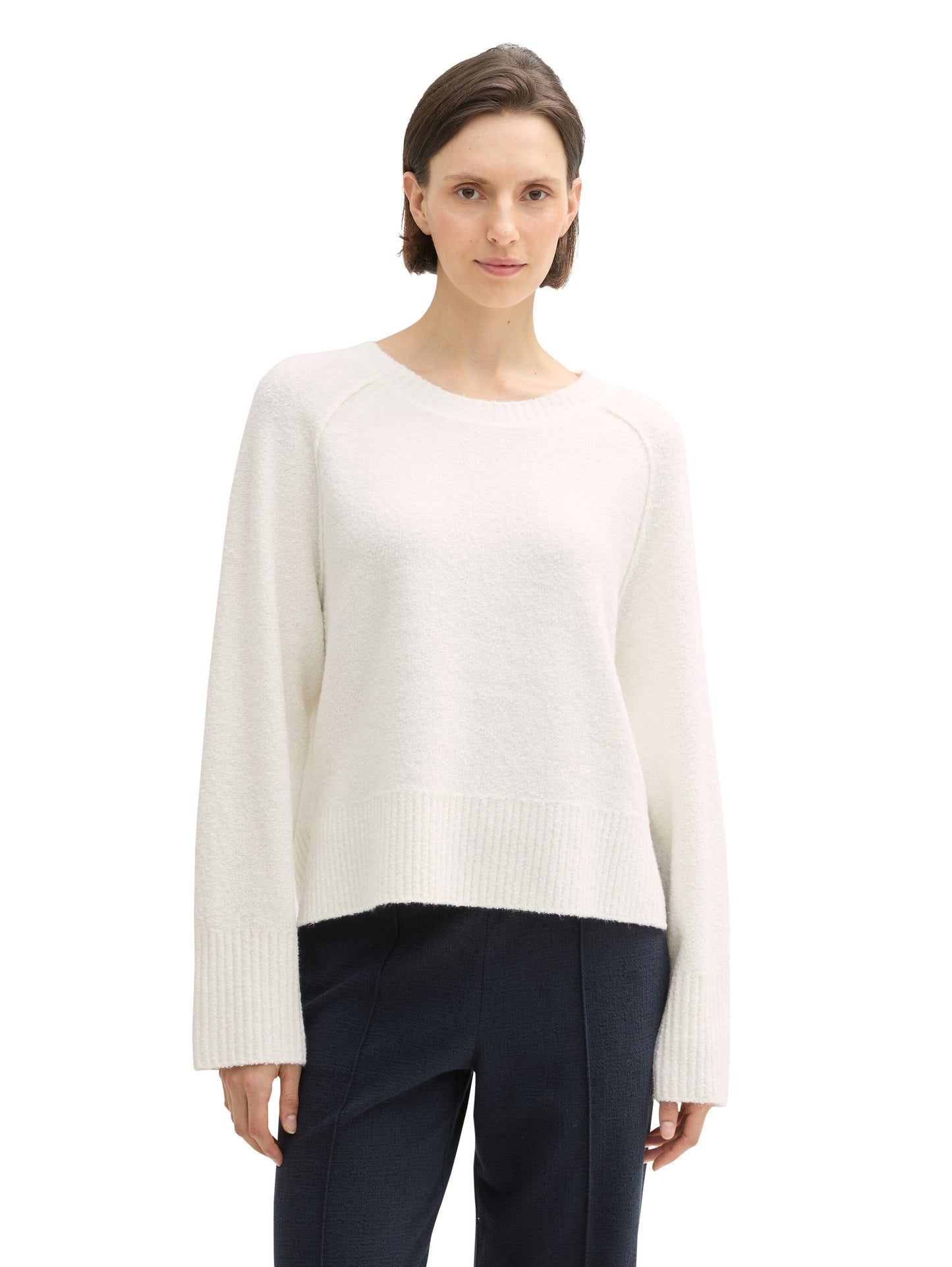 knit boucle pullover - 1042979