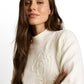 knit cosy embroidered mock-nec - 1052786