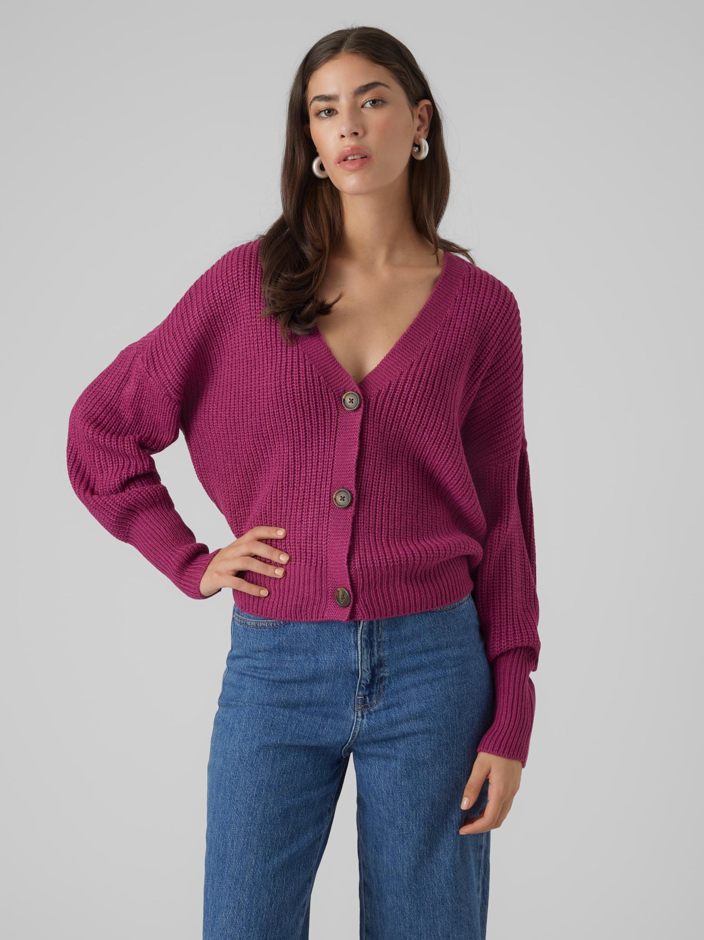 VMLEA LS V-NECK CUFF CARDIGAN  NOOS - 10273853