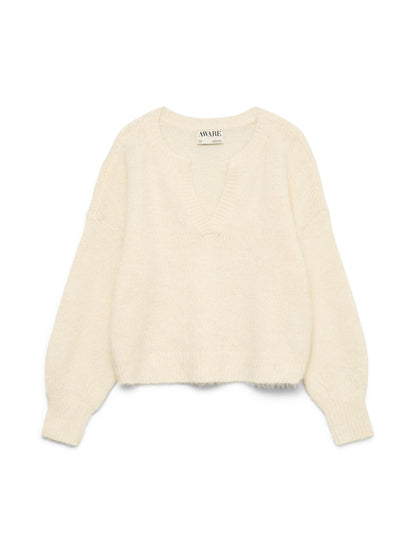 AWTACEY LS V-NECK KNIT - 10334361