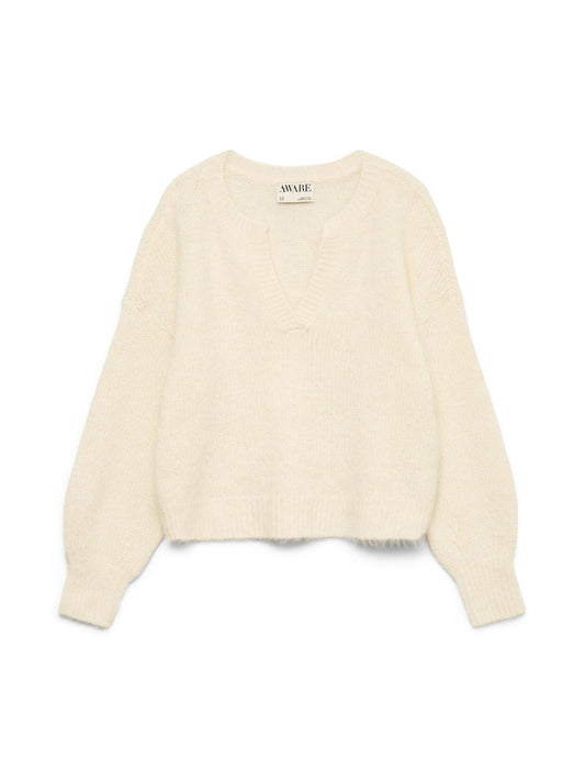 AWTACEY LS V-NECK KNIT - 10334361