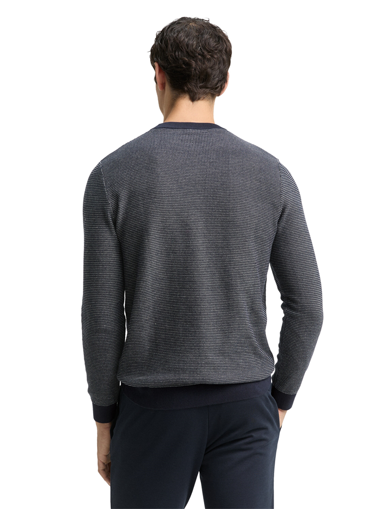fine structure knit pullover - 1049372