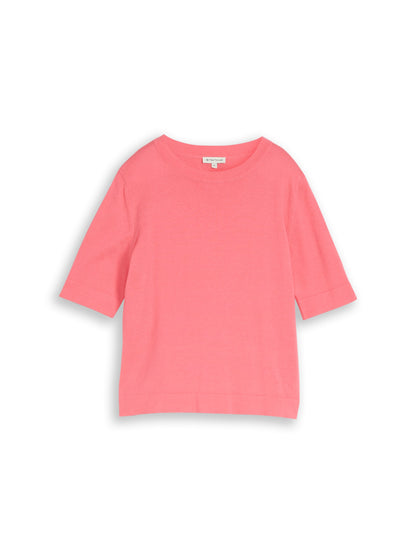 knit shortsleeve crewneck swea - 1050787