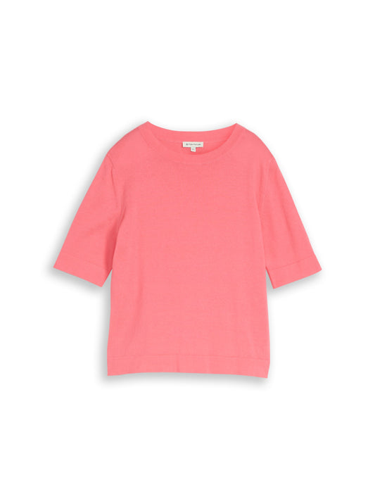 knit shortsleeve crewneck swea - 1050787