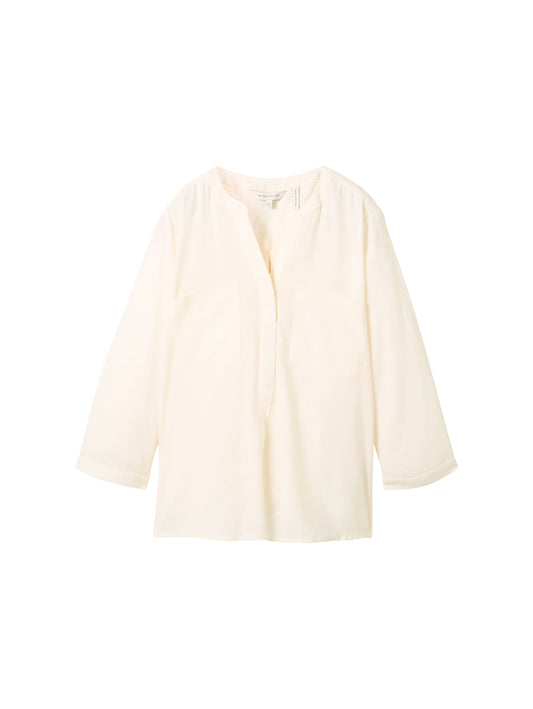 easy shape blouse with linen - 1041681