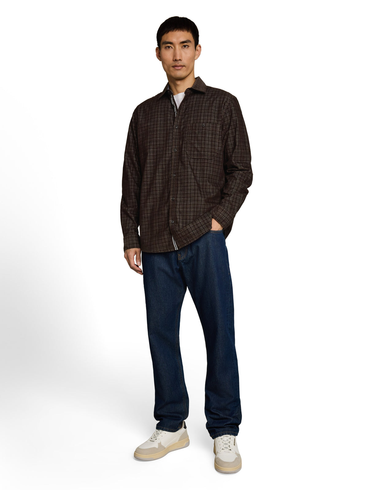 corduroy checked shirt - 1052331