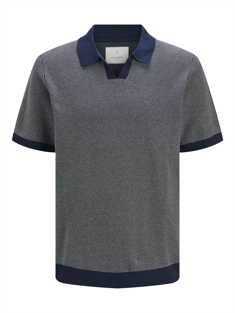 JPRCCEASTON KNIT SPLIT NECK SS SN - 12273012