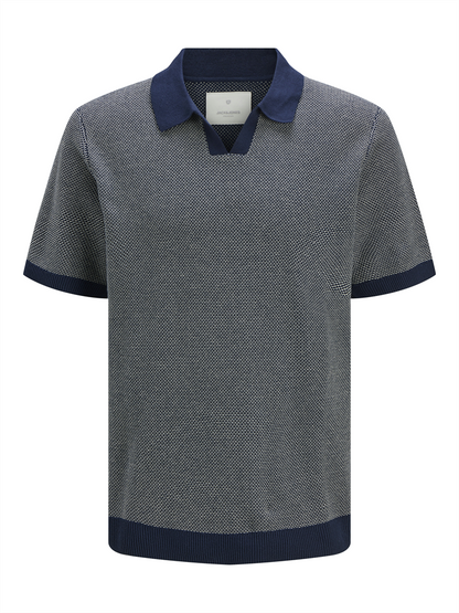 JPRCCEASTON KNIT SPLIT NECK SS SN - 12273012