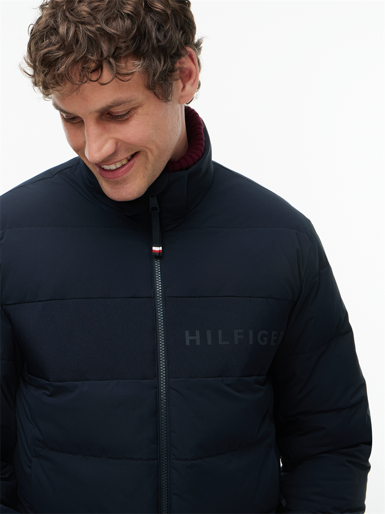 DETACHABLE HOODED BRANDED PUFFER - MW0MW45273