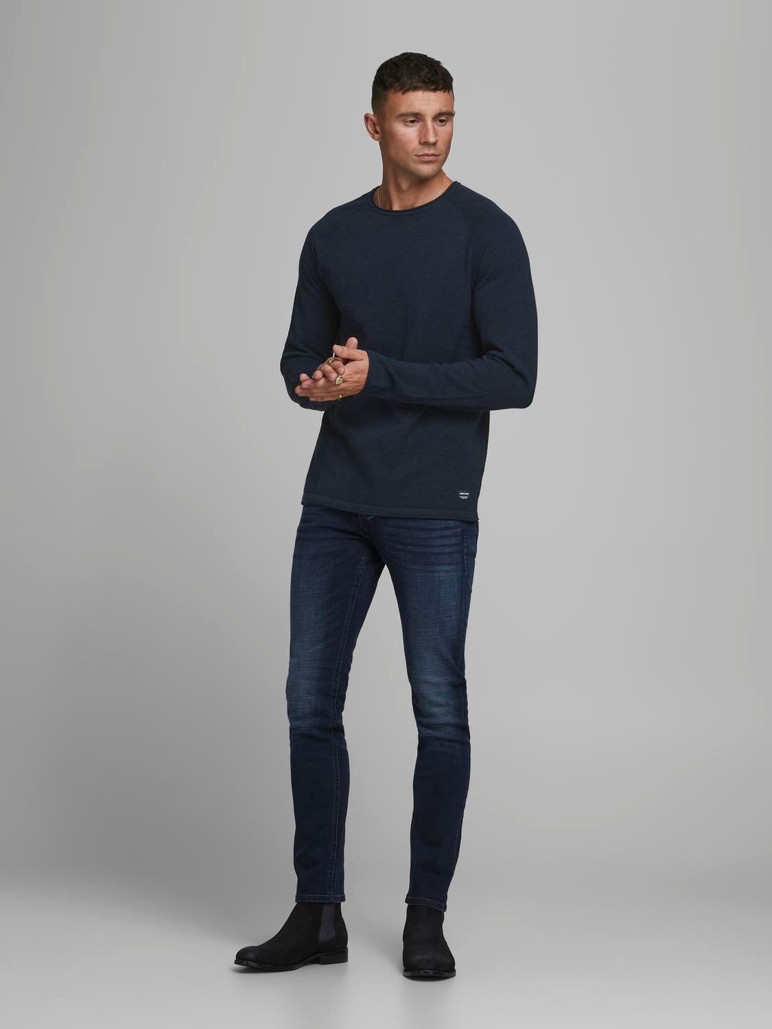 JJEHILL KNIT CREW NECK NOOS - 12157321