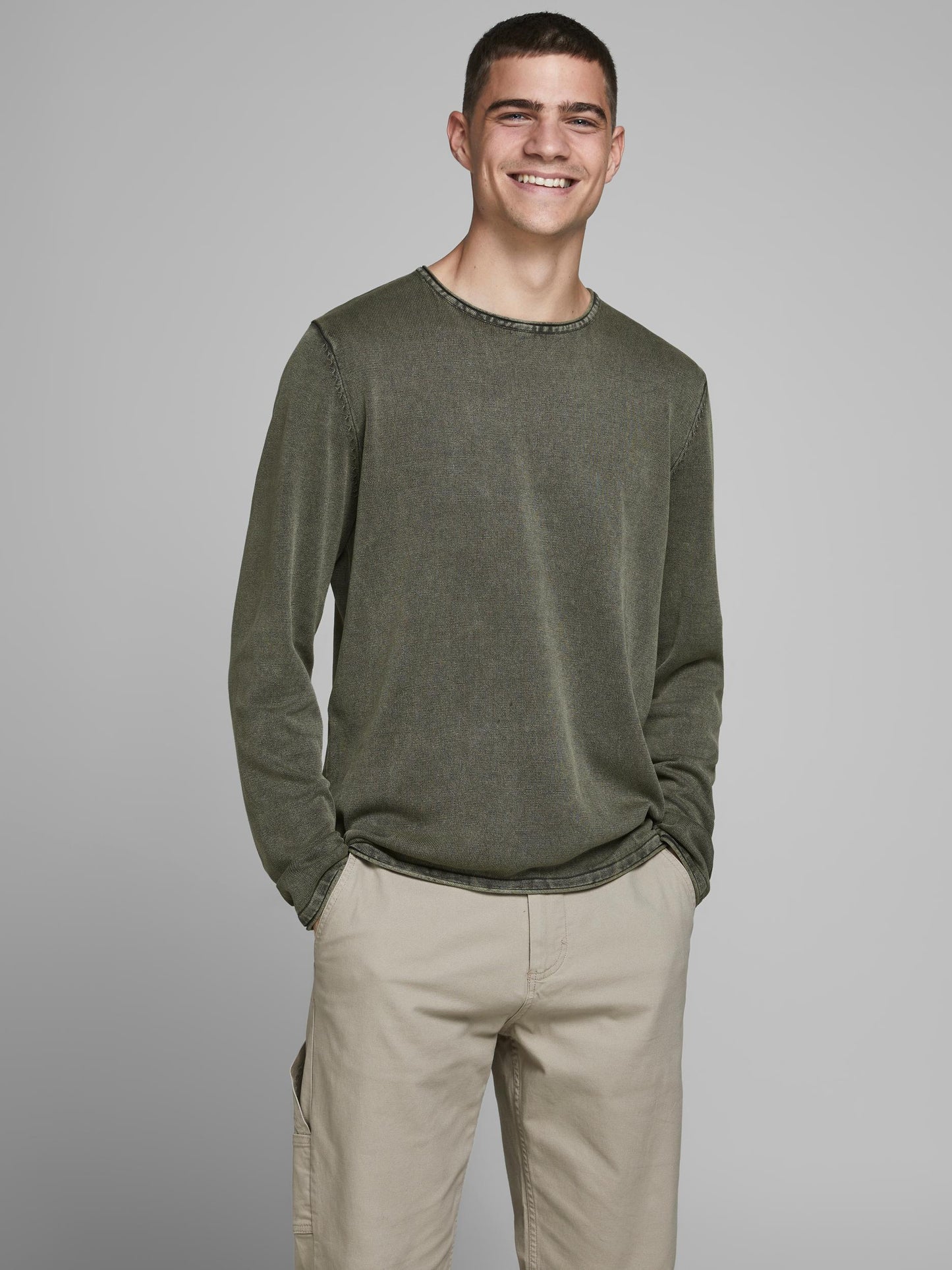 JJELEO KNIT CREW NECK NOOS - 12174001