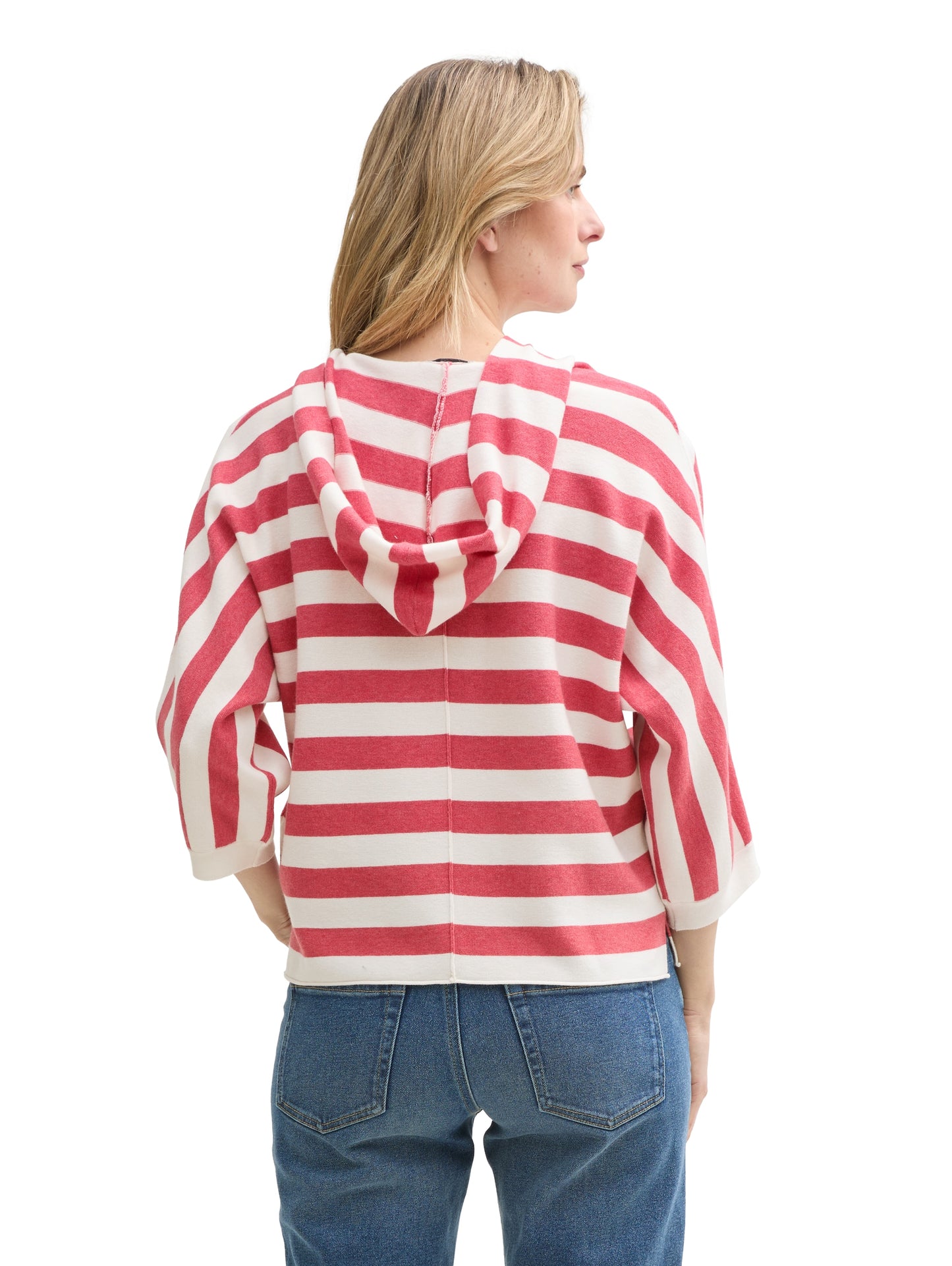 knit striped hoody - 1046023