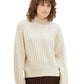 knit wide rib pullover - 1040018