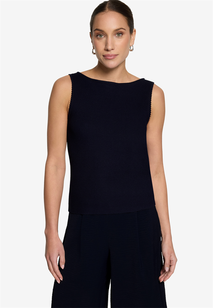 Strickpullover Kurz ohne Arm - 110-10003992
