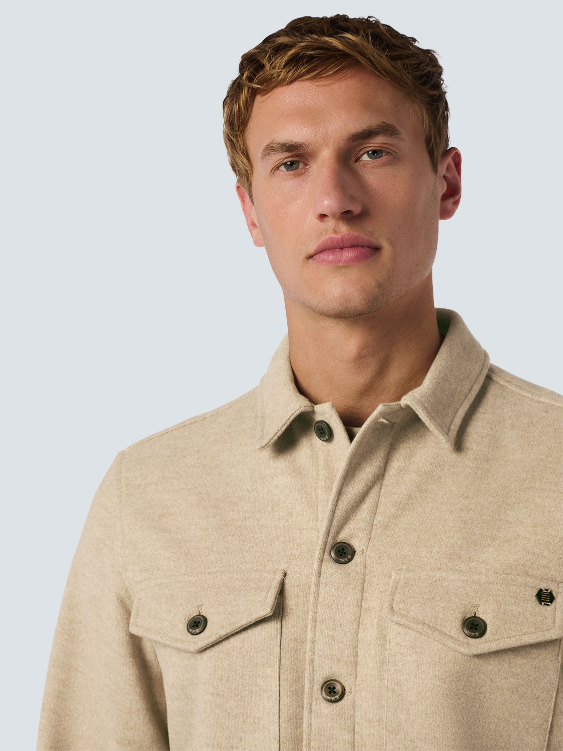 Overshirt Button Closure Melange - 25510903