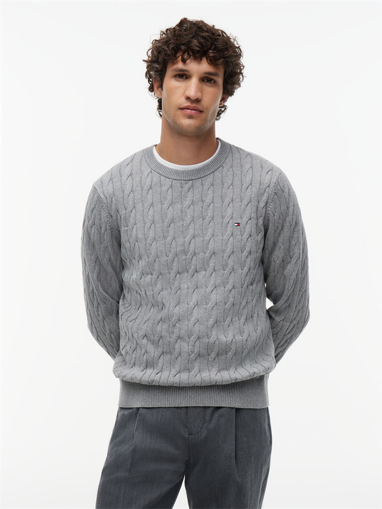 CLASSIC COTTON CABLE CREW NECK - MW0MW33132