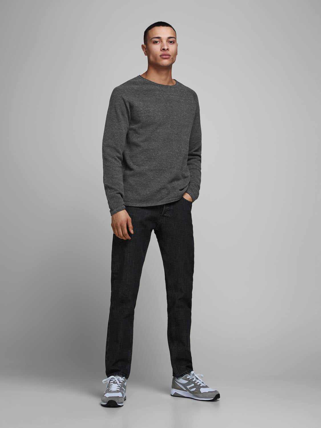 JJEHILL KNIT CREW NECK NOOS - 12157321