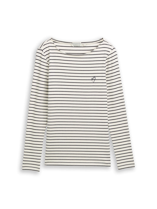 T-Shirt striped boatneck - 1051234