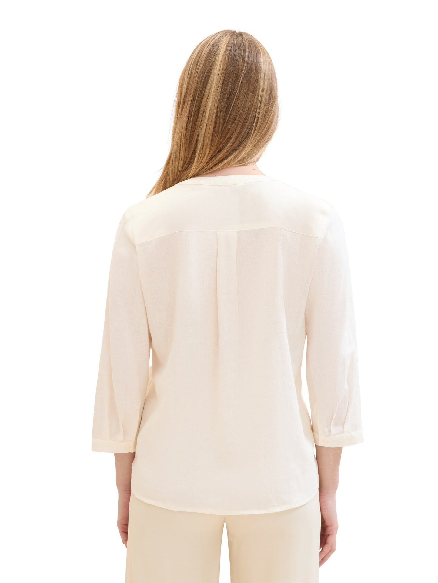 easy shape blouse with linen - 1041681