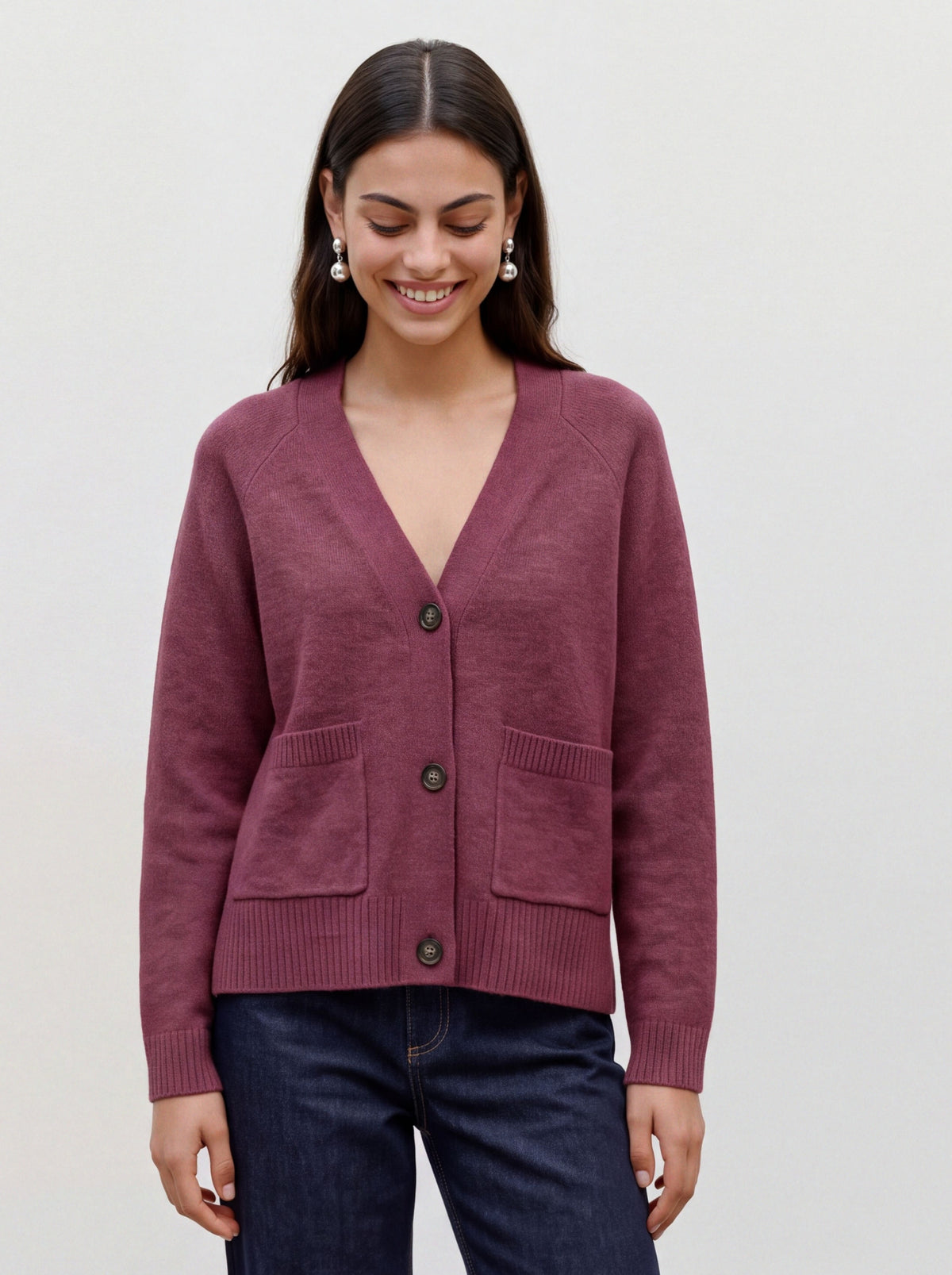 VMBOOM LS V-NECK BUTTON CARDIGAN GA - 10320457