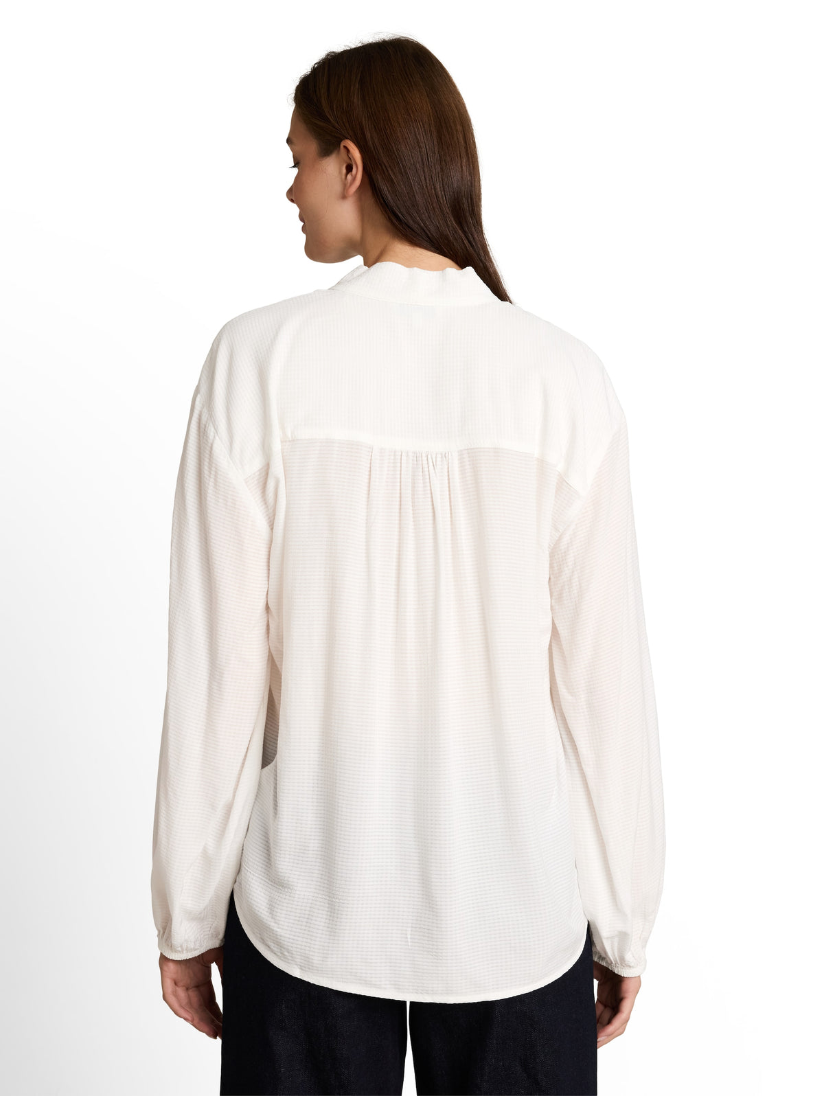 blouse with bow tie collar - 1052610