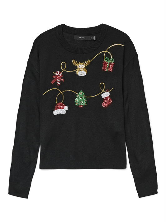 VMGLITTER LS O-NECK XMAS BOX - 10333074