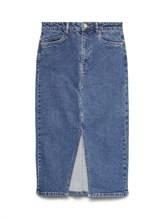 VMVERI HR CALF DENIM SKIRT GA NOOS - 10295731