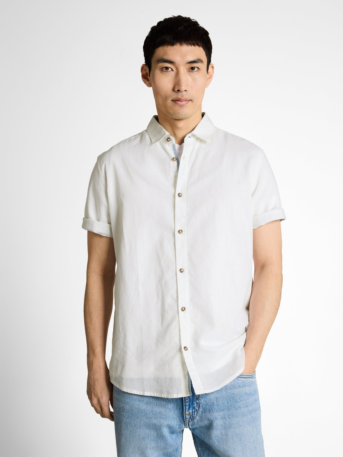 cotton linen shirt - 1049611