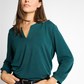 T-shirt henley with gathering - 1050430