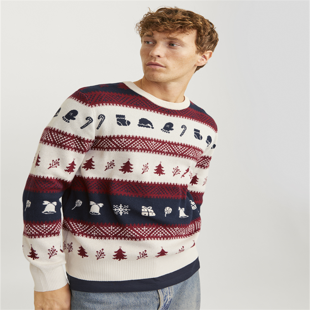 JJXMAS SNOWBALL KNIT CREW NECK - 12248145