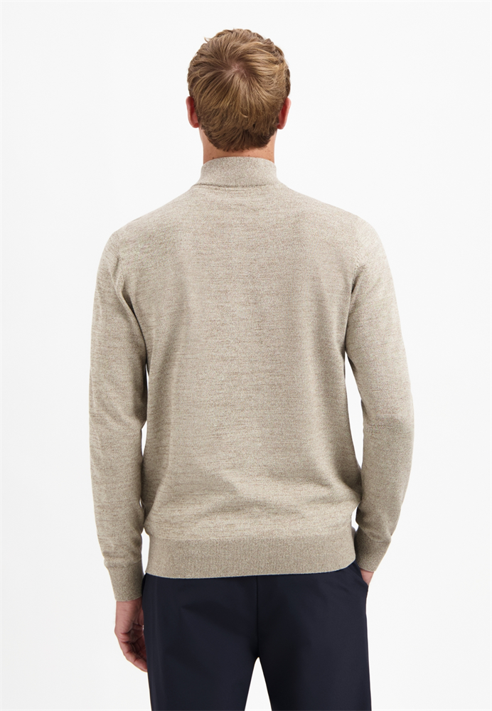 Pullover Half Zip 2 Coloured Melang - N2185