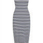 TJW LOGO TAPE STRIPE TUBE DRESS - DW0DW17922