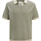 JPRCCEASTON KNIT SPLIT NECK SS SN - 12273012