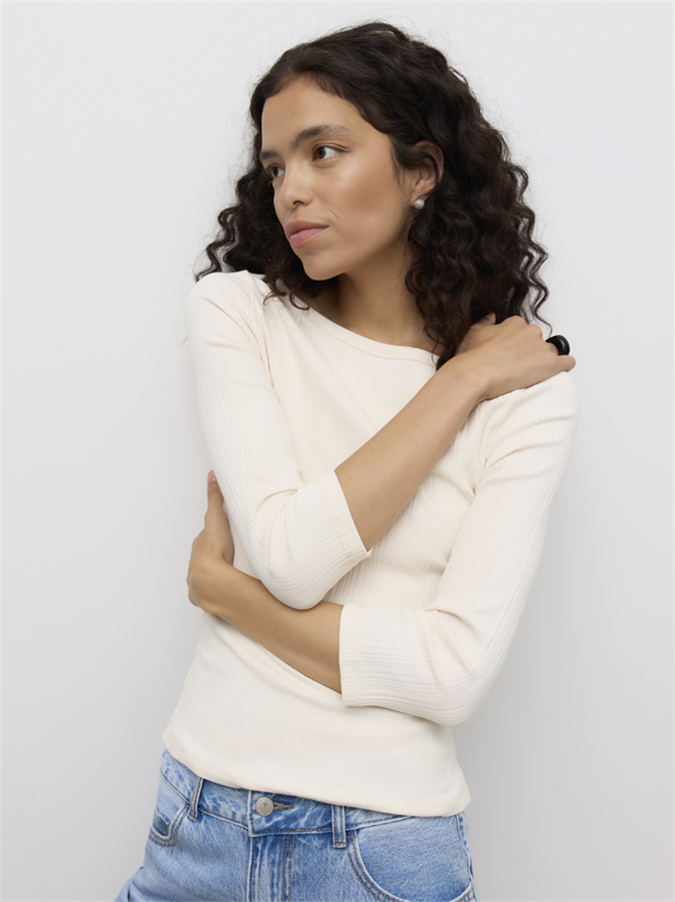 AWVERDE 3/4 BOATNECK TOP - 10339925