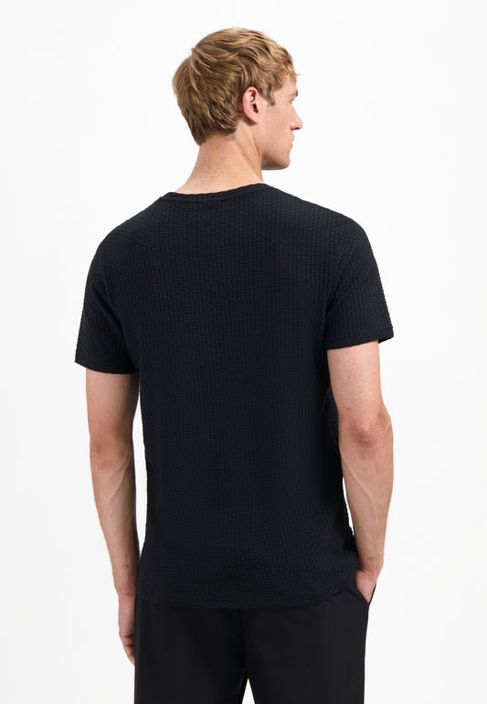 T-Shirt Crewneck Relief Jacquard Bl - 29360791