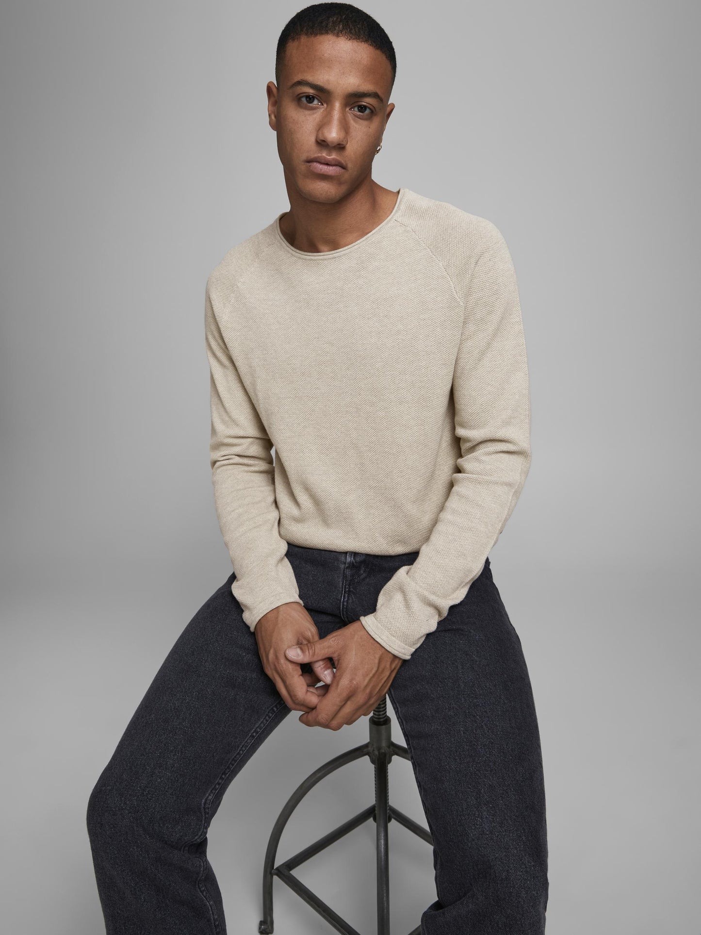 JJEHILL KNIT CREW NECK NOOS - 12157321