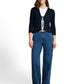 Knit crispy cardigan with bow - 1051347