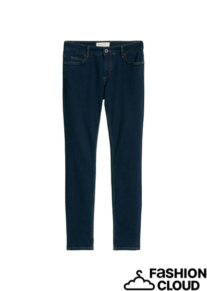 Denim Trouser, mid waist, slim fit, - B01906012109