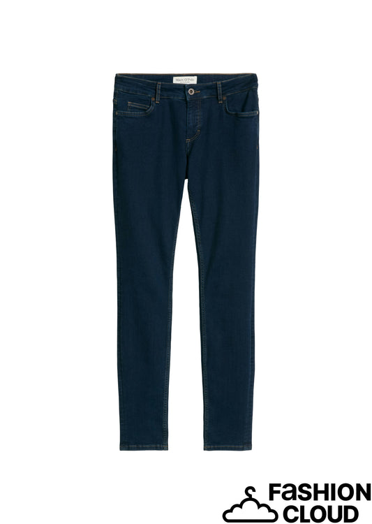 Denim Trouser, mid waist, slim fit, - B01906012109