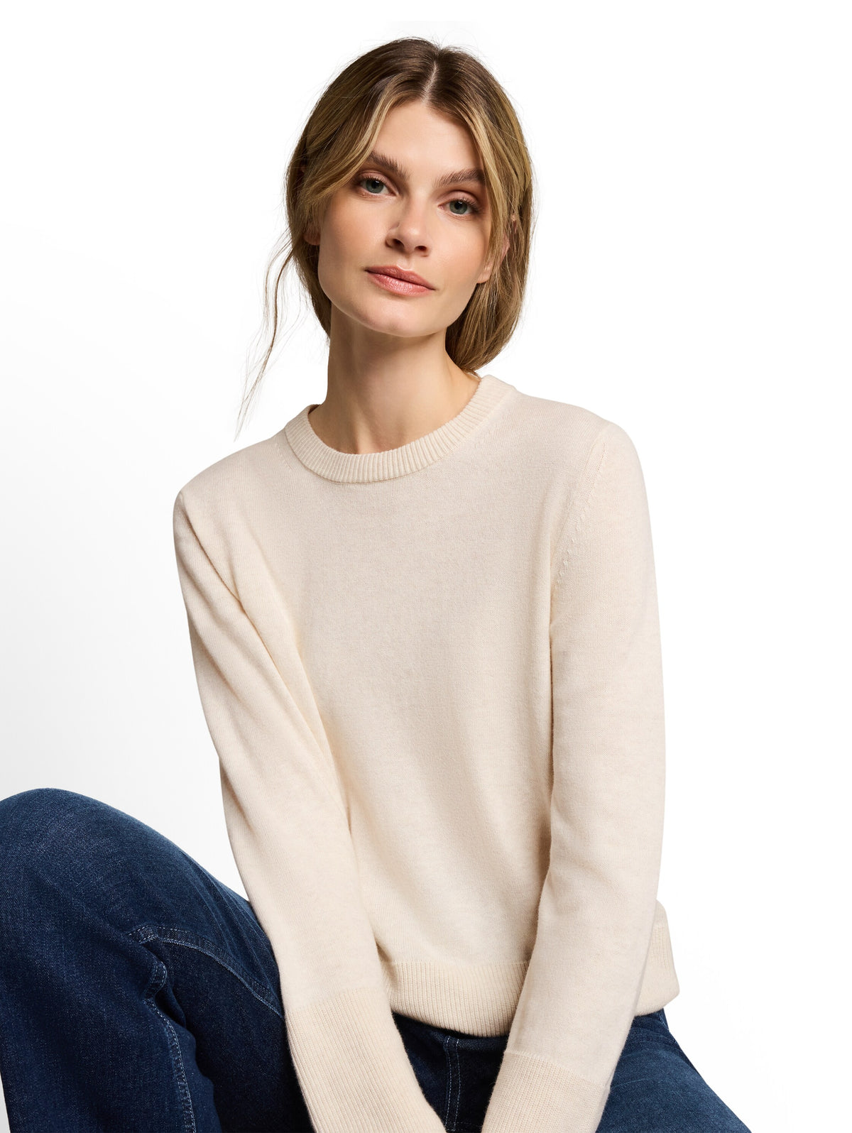 knit cashmere blend crewneck s - 1053393