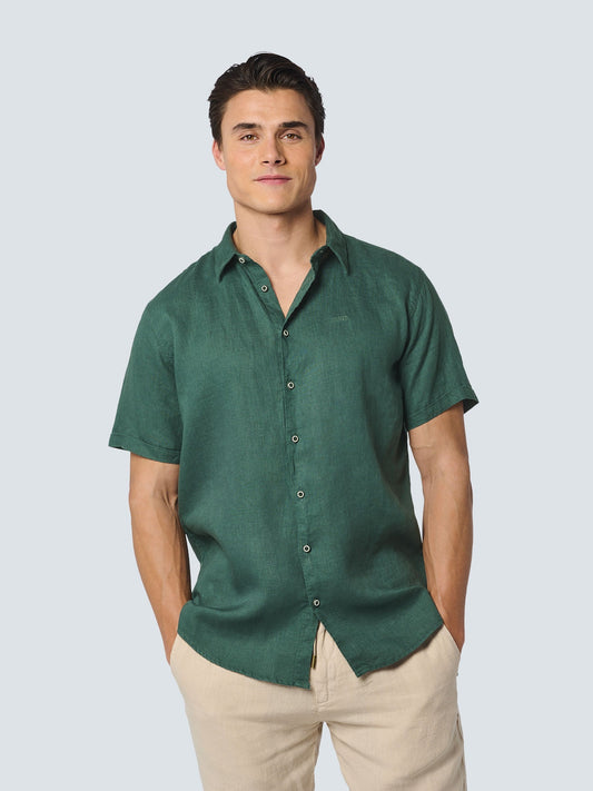 Shirt Short Sleeve Linen Solid - 23480336SN