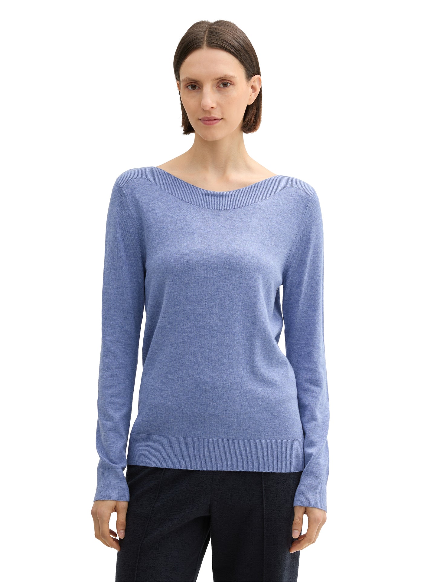 knit boatneck pullover - 1044106