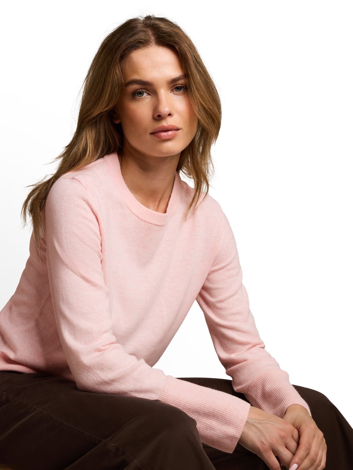knit cashmere blend crewneck s - 1053393