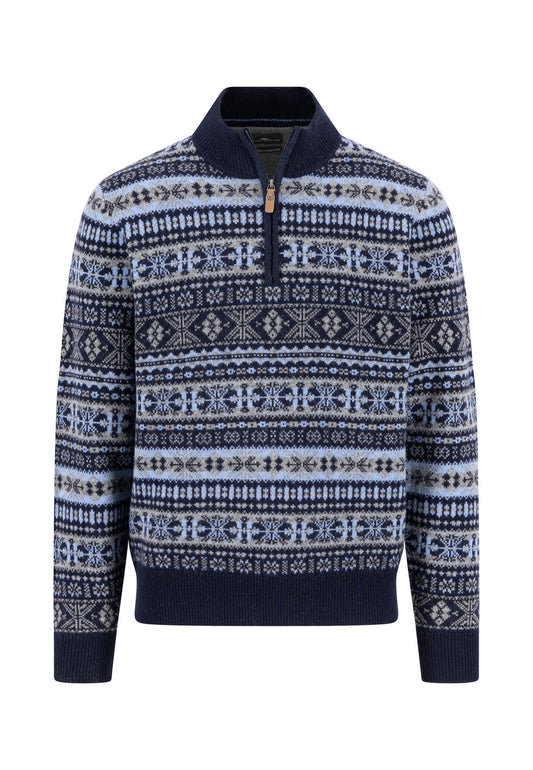 Zip Troyer, Jacquard, Lambswool*RWS - 1510365