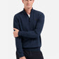 Pullover Half Zip 2 Coloured Melang - N2185