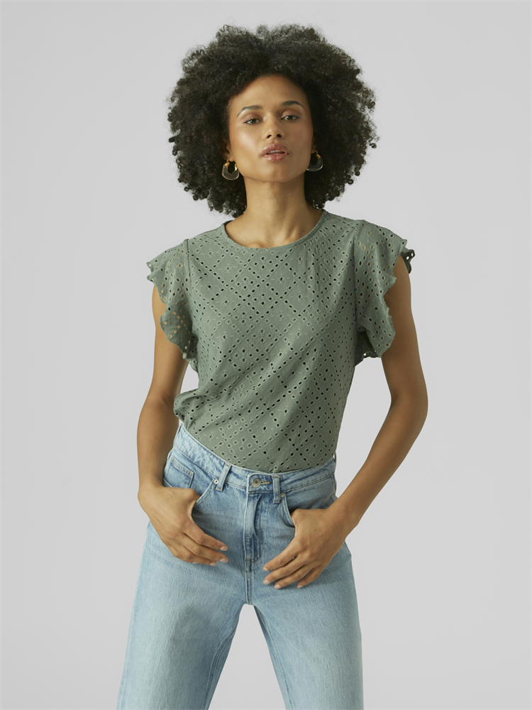 VMTASSA SL FRILL TOP NOOS - 10286067