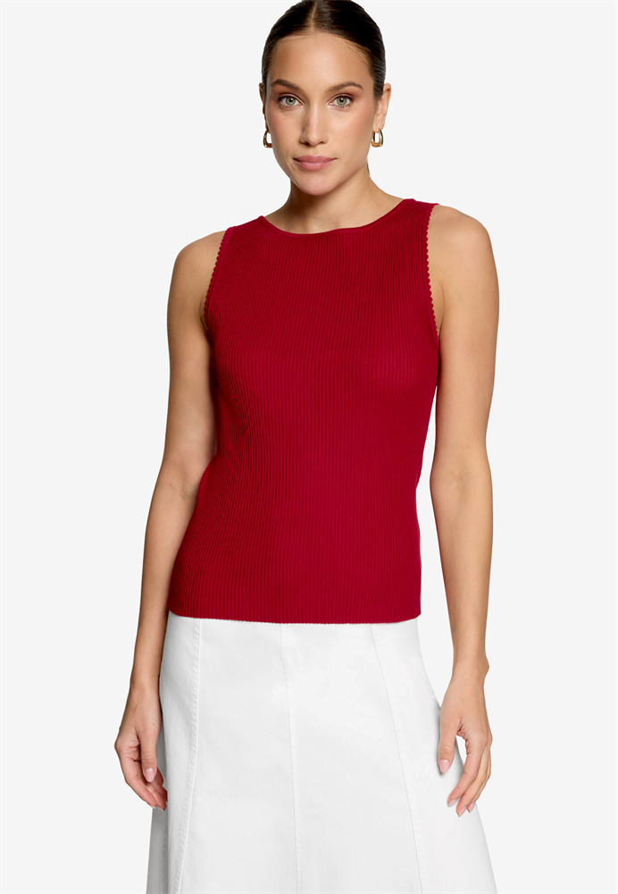 Strickpullover Kurz ohne Arm - 110-10003992