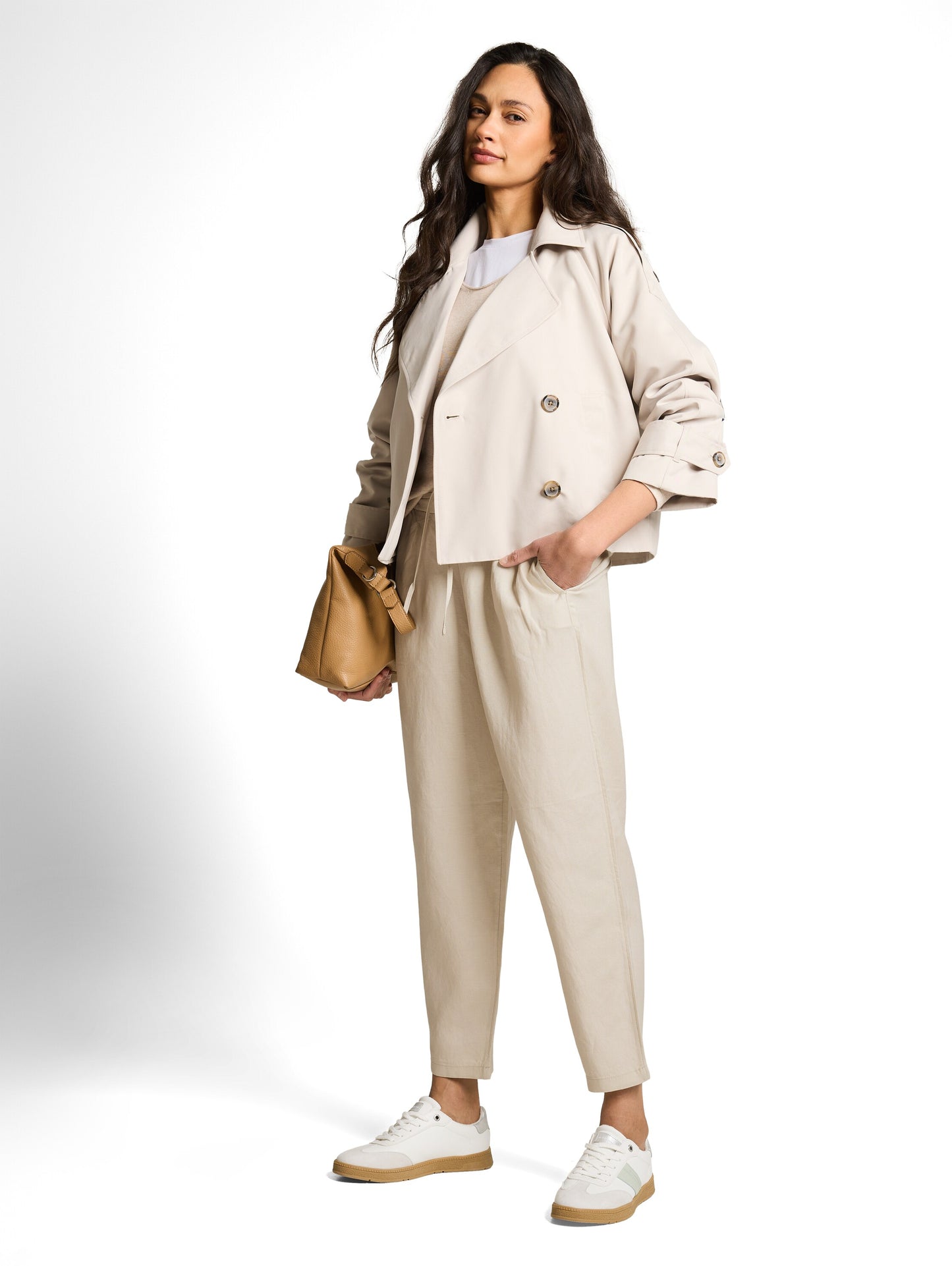 loose fit linen pants - 1049992