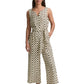 overall linen with slit detail - 1046422
